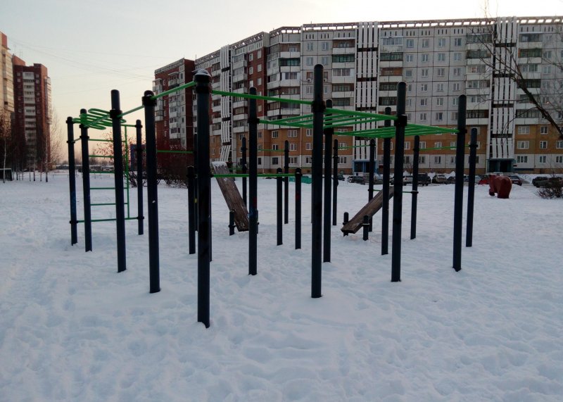 Площадка для воркаута в городе Кемерово №7960 Средняя Хомуты фото