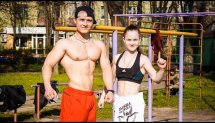 Ukrainian Bar-Barians Training. Deny Montana & Dasha The Will