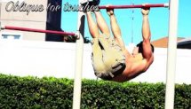 Ab routine on a pull up bar