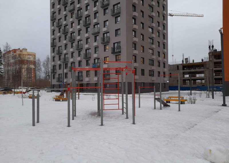 Площадка для воркаута в городе Обнинск №12308 Маленькая Современная фото