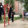 Командная тренировка на спортивной площадке возле школы № 4 (Курчатов)