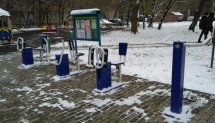 Площадка для воркаута в городе Москва №5955 Маленькая Современная фото