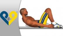 Abdominal oblique exercice - ab workout: Foot to Foot crunch ( oblique crunches )