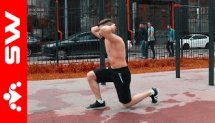 Lunges With Jumping Leg Switch  #StreetWorkout  #shorts