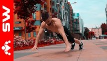 Push-Ups With Jumps To Sides  #StreetWorkout #shorts