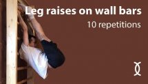 The Power of Leg Raises on Wall Bars  10 Reps