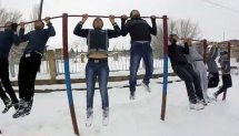 Зимняя тренировка команды города Раздан (Street Workout Armenia)