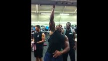 one arm pull ups! body weight 215lbs