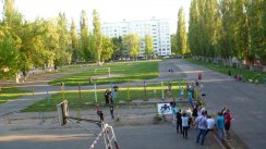 Командная тренировка на спортивной площадке школы № 4 (Курчатов)