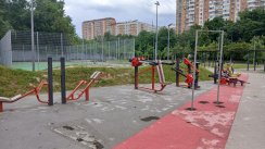 Площадка для воркаута в городе Москва №13151 Средняя Современная фото