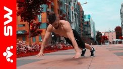 Push-Ups With Jumps To Sides  #StreetWorkout #shorts