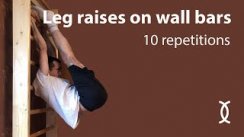 The Power of Leg Raises on Wall Bars  10 Reps