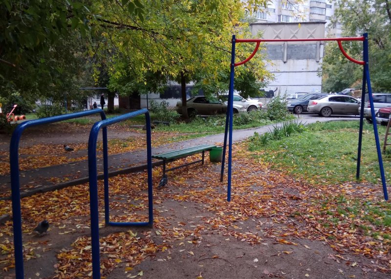 Площадка для воркаута в городе Новосибирск №7568 Маленькая Современная фото
