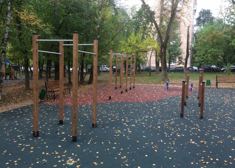Площадка для воркаута в городе Москва №7620 Средняя Современная фото