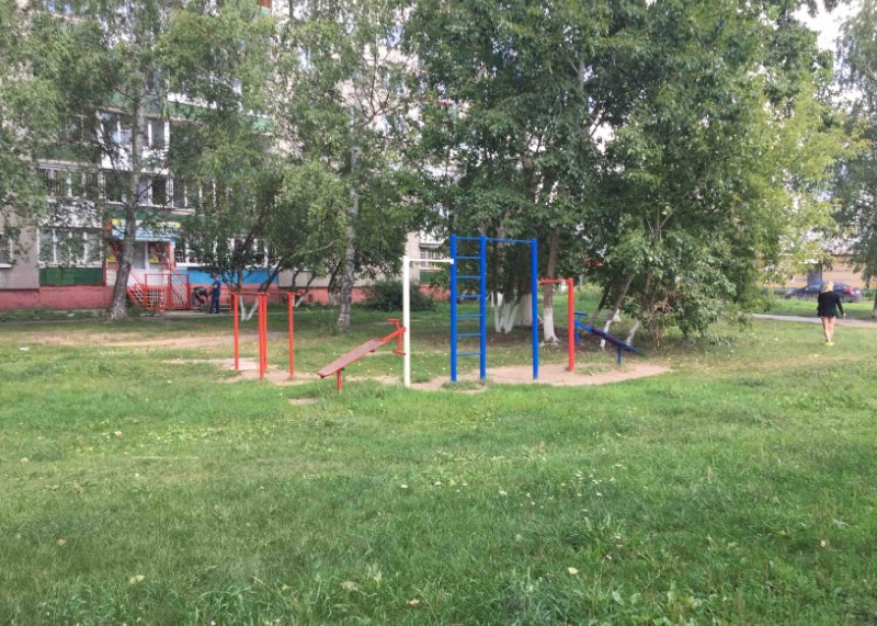 Площадка для воркаута в городе Нижний Новгород №9961 Маленькая Современная фото