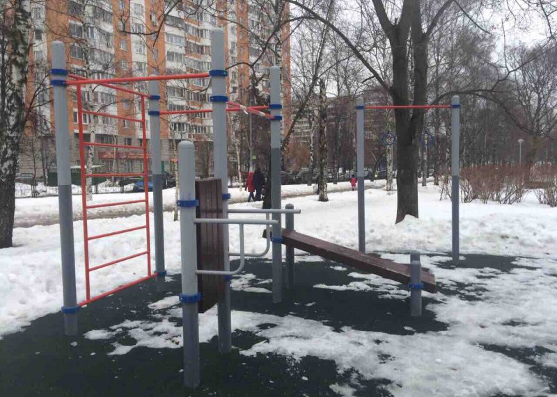 Площадка для воркаута в городе Москва №4993 Маленькая Современная фото