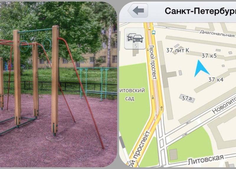 Площадка для воркаута в городе Санкт-Петербург №2308 Маленькая Современная фото