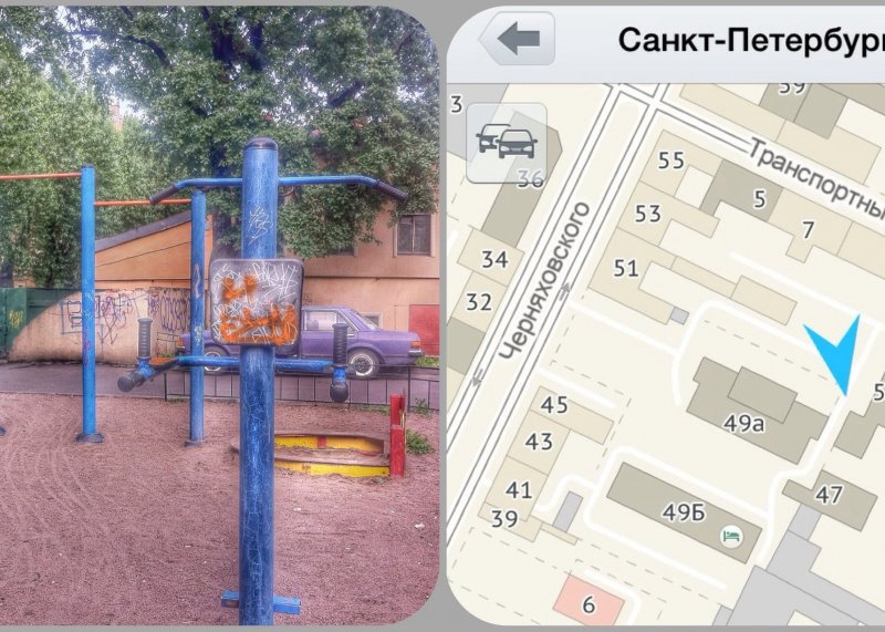 Площадка для воркаута в городе Санкт-Петербург №2324 Маленькая Современная фото