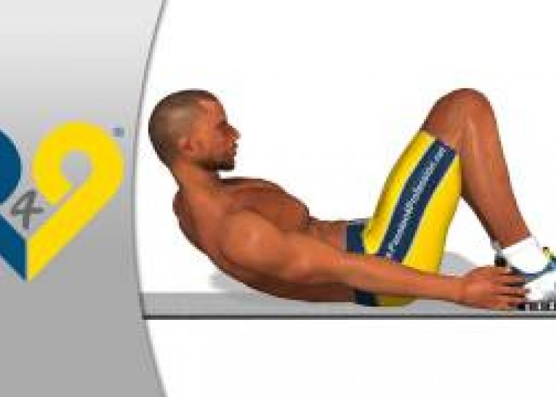 Abdominal oblique exercice - ab workout: Foot to Foot crunch ( oblique crunches )