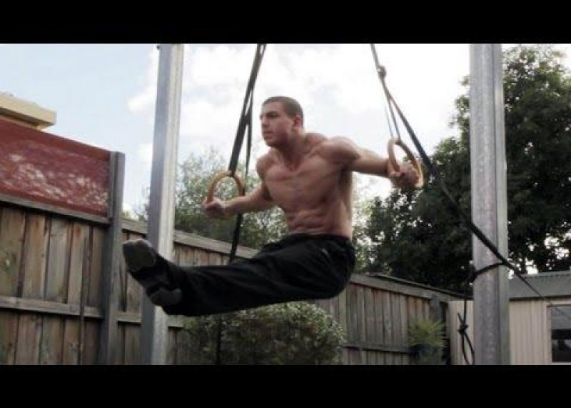 Wide L-Sit Ring Muscle Ups