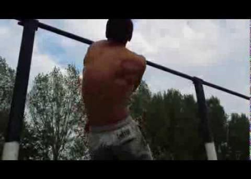 9 One arm pull ups