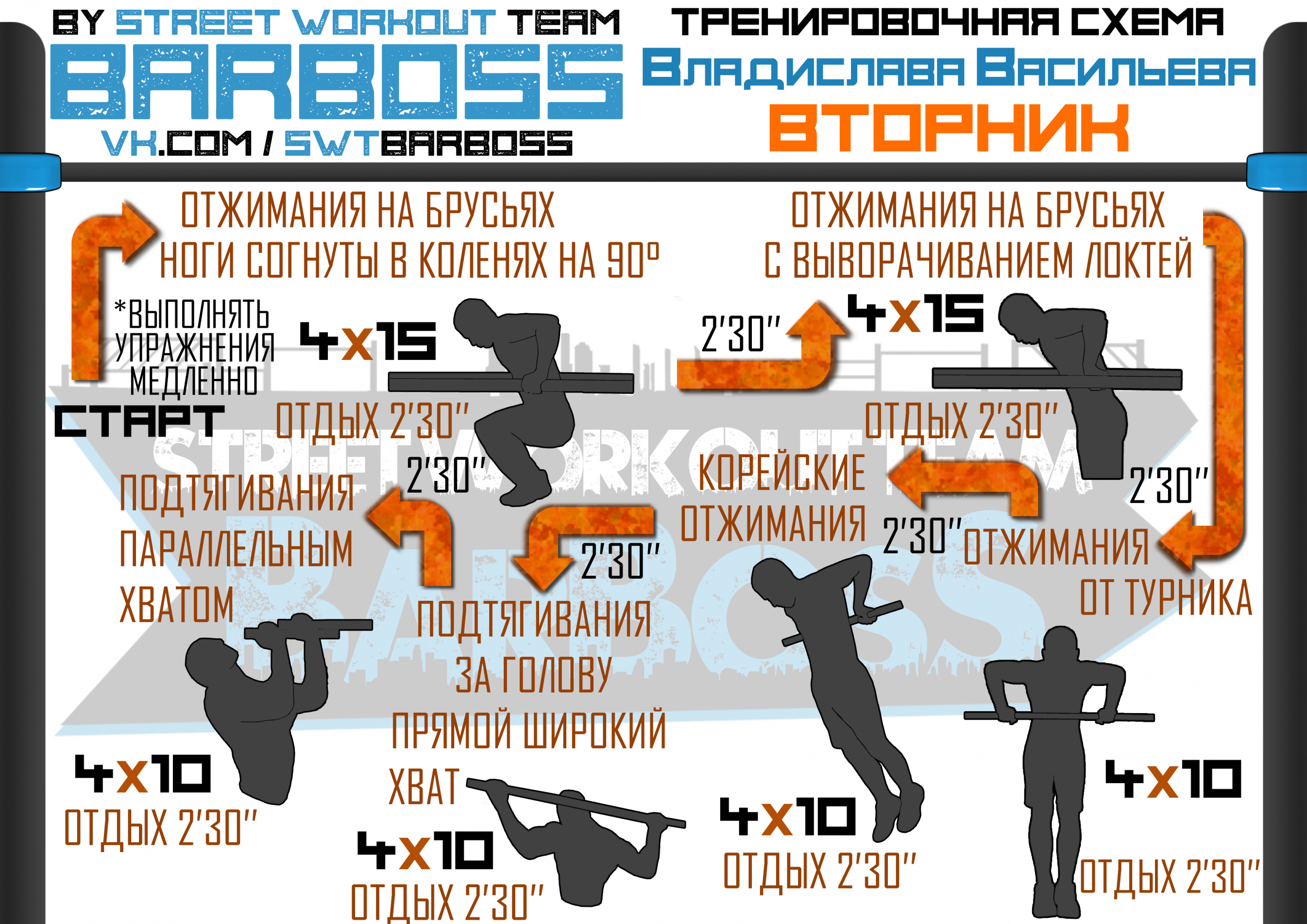 Программа тренировок на неделю от Владислава Васильева