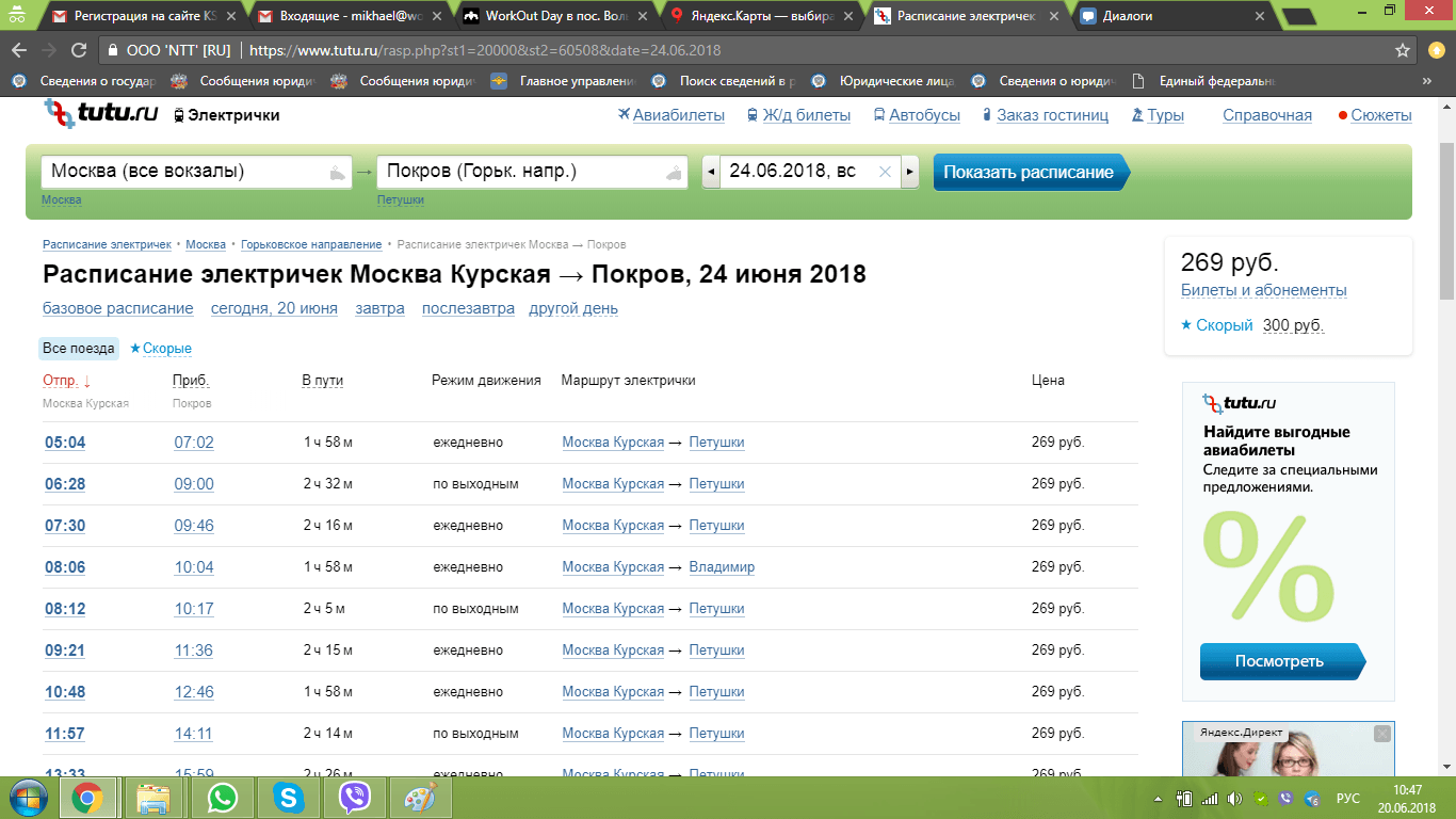 Электрички горьковского направления петушки москва